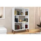 Estante Livreiro Solteiro RT3015 c/ 6 Nichos Branco - Movelbento