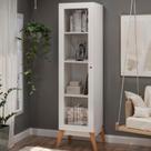 Estante Livros Genialflex Malta 1 Porta de Vidro Branco Estante Livros Genialflex Malta 1 Porta de Vidro Branco