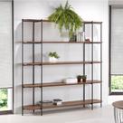 Estante Lógica 1,60 cm com 5 Prateleiras - Preto/Pinhão