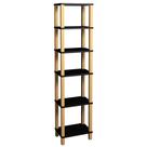 Estante Madeira 6 Prateleiras Pretas Evolukit 38X26X160