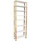 Estante Madeira 8 Prateleiras Brancas Evolukit 72x26x221