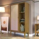 Estante Madeira Maciça Palha Natural Viena Artemobili Mel