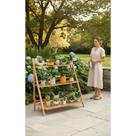 Estante Madeira Natural 70cm: Organize Plantas Com Estilo Estante Madeira Natural 70cm: Organize Plantas Com Estilo