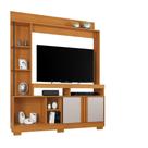 Estante Marbella 187cm Painel para TV até 49" com Porta Ripada e Nichos