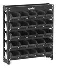 Estante Metálica Com Gaveteiros Modelo Prático Preto 25/3 VONDER Estante Metálica Com Gaveteiros Modelo Prático Preto 25/3 VONDER