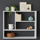 Estante Moderna de Parede Branca Prateleiras 90x90x20cm Decorativa para Sala Organizador de Livros e Objetos sinanue