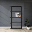 Estante Modular 5 Prateleiras Cube Eco Preto Estante Modular 5 Prateleiras Cube Eco Preto