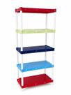 Estante modular com 05 prateleiras colorida 877 Estante modular com 05 prateleiras colorida 877