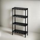 Estante modular com 4 prateleiras preta 851