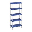 Estante modular com 5 prateleiras azul 849