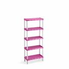 Estante modular com 5 prateleiras rosa 915