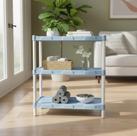 Estante Modular Flexa Azul bebe com 3 prateleiras