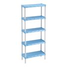 Estante modular Flexa Azul bebe com 5 prateleiras