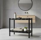 Estante modular Flexa Preta 2 Prateleiras e Pezinho Estante modular Flexa Preta 2 Prateleiras e Pezinho