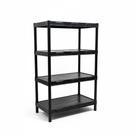 Estante modular flexa Preta 4 prateleiras e pezinho