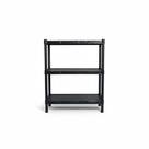 Estante modular flexa Preta com 3 prateleiras