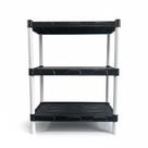 Estante Modular Flexa Preta com Branca 3 Prateleiras e Pezinho Estante Modular Flexa Preta com Branca 3 Prateleiras e Pezinho