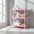 Estante modular flexa Rosa BeBê com 3 prateleiras