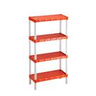 Estante Modular Plástica 4 Prateleiras Laranja 525