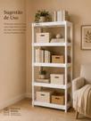 Estante Modular Plástica Flexa Branca 5 Prateleiras Estante Modular Plástica Flexa Branca 5 Prateleiras