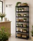 Estante Modular Plástica Flexa de 7 Prateleiras Preta Estante Modular Plástica Flexa de 7 Prateleiras Preta