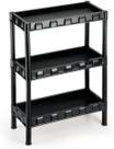 Estante modular Plástica Preta 3 Bandejas Resistente