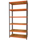 Estante Monta Carga 450x1950 com 6 Prat MDP Grafite/Laranja Presto