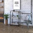 Estante Multiuso 3 Prateleiras 104x60cm Estilo Industrial