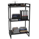 Estante Multiuso 3 Prateleiras Escritório Estilo Industrial Form 104x60 cm Preto Onix - Lyam Decor Estante Multiuso 3 Prateleiras Escritório Estilo Industrial Form 104x60 cm Preto Onix - Lyam Decor