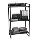 Estante Multiuso 3 Prateleiras Escritório Estilo Industrial Form 104x60 cm Preto Onix - Lyam Decor Estante Multiuso 3 Prateleiras Escritório Estilo Industrial Form 104x60 cm Preto Onix - Lyam Decor