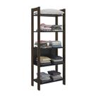 Estante Multiuso 5 Prateleiras 65x165,5x35,5 cm Preto/Nogal
