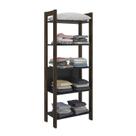 Estante Multiuso 5 Prateleiras 65x165,5x35,5 cm Preto/Nogal