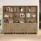 Estante Multiuso 6 Portas 12 Prateleiras Trama Cor Carvalho - Pnr Móveis Estante Multiuso 6 Portas 12 Prateleiras Trama Cor Carvalho - Pnr Móveis