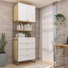 Estante Multiuso Alta com 4 Gavetas e 2 Portas Infinity 2062 Genialflex