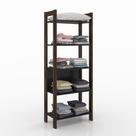 Estante Multiuso AZ1005 Preto/Nogal - Tecno Mobili