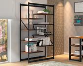 Estante Multiuso Innovare Livreiro Industrial Prateleiras Fit Ferro Madeira Nicho Lojas Alta Industrial Aço Mdf Grande Escritório Casa Quarto Cozinha