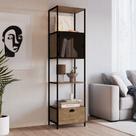 Estante Multiuso Metalic Estilo Industrial 46,5cm 01 Porta Móvel na Caixa