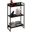 Estante Multiuso Para Escritório Industrial 03 Prateleiras Areta 104x60cm C01 Onix - Lyam Decor