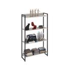 Estante Multiuso Para Escritório Industrial 04 Prateleiras Areta 145x80cm C01 Snow- Lyam Decor