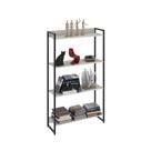 Estante Multiuso Para Escritório Industrial 04 Prateleiras Areta 145x80cm C01 Snow- Lyam Decor