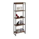 Estante Multiuso Para Escritório Industrial 05 Prateleiras Areta 186x60cm C01 Nogal - Lyam Decor