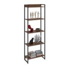 Estante Multiuso Para Escritório Industrial 05 Prateleiras Areta 186x60cm C01 Nogal - Lyam Decor