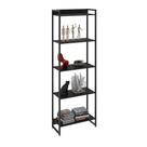 Estante Multiuso Para Escritório Industrial 05 Prateleiras Areta 186x60cm C01 Onix - Lyam Decor