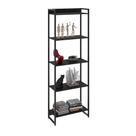 Estante Multiuso Para Escritório Industrial 05 Prateleiras Areta 186x60cm C01 Onix - Lyam Decor