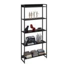 Estante Multiuso Para Escritório Industrial 05 Prateleiras Areta 186x80cm C01 Onix - Lyam Decor Estante Multiuso Para Escritório Industrial 05 Prateleiras Areta 186x80cm C01 Onix - Lyam Decor