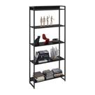 Estante Multiuso Para Escritório Industrial 05 Prateleiras Areta 186x80cm C01 Onix - Lyam Decor Estante Multiuso Para Escritório Industrial 05 Prateleiras Areta 186x80cm C01 Onix - Lyam Decor