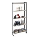 Estante Multiuso Para Escritório Industrial 05 Prateleiras Areta 186x80cm C01 Snow - Lyam Decor