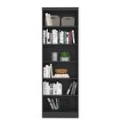 Estante Multiuso para Livros 1404 5 Prateleiras Preto Qmovi