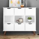 Estante Nicho Vintage Sabina Branco com Gavetas Estante Nicho Vintage Sabina Branco com Gavetas