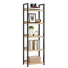 Estante NUMENN Estante estreita de 5 camadas Home Office Natural Estante NUMENN Estante estreita de 5 camadas Home Office Natural